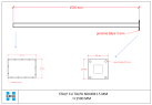 Stalp zincat cu talpa 60 x 40 x 1.5 mm - H 1500 mm  1